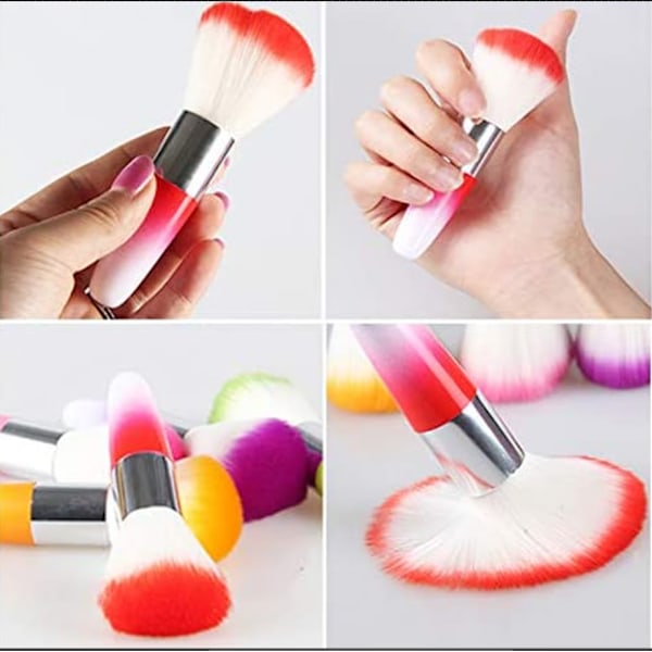 3 stycken nageldammborstar, rengöringsborste för nagellack och manikyr