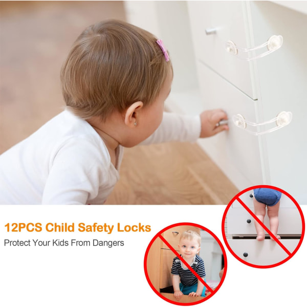 Säkerhet Baby 12 delar Säkerhetslås för lådskåp Do