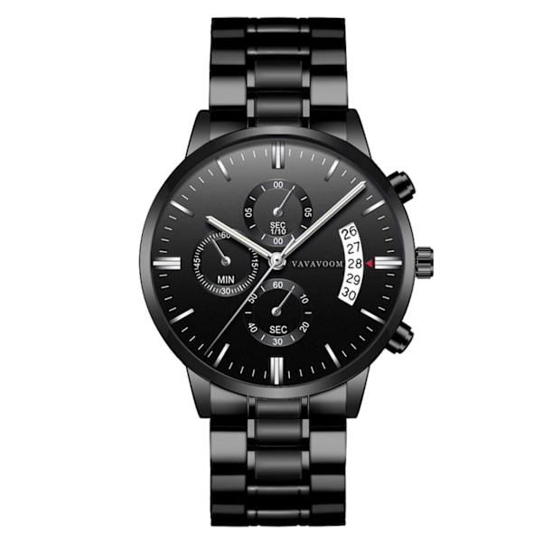 Quartzklocka herrklocka kronograf vattentät analog armbandsur för män