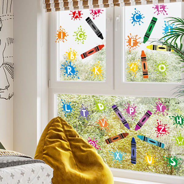 2 stk. Vægstickers Farvede Blyanter Vægstickers Mural Dekaler til