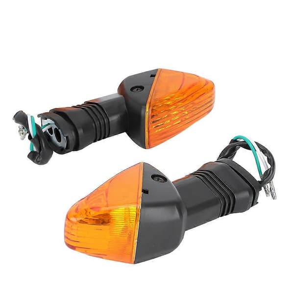 Blinklys Lampe Passer Til KAWASAKI ZX 6R Motorcykel Modifikationstilbehør (Sort&Gul)