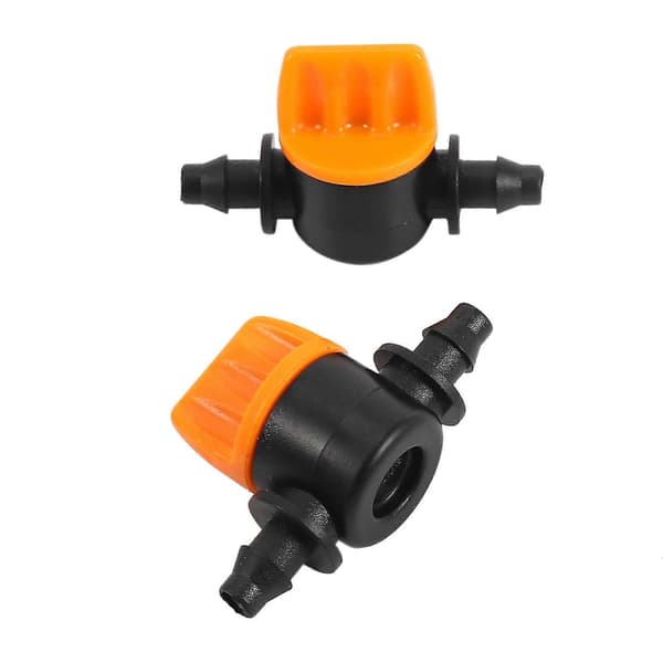 Mini Ventil med 4/7mm Slange Hagevanning Pigget Vannstrømningskontrollventil Landbruksverktøy Drypp