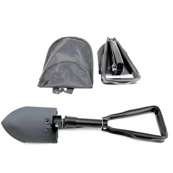 Foldbar spade til camping og bjergbestigning, 2 i 1: spade o
