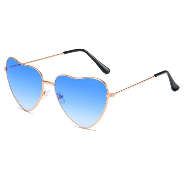 #6 st Hjärtformade solglasögon för damer Hjärtformade bågar för hippiekostymtillbehör#