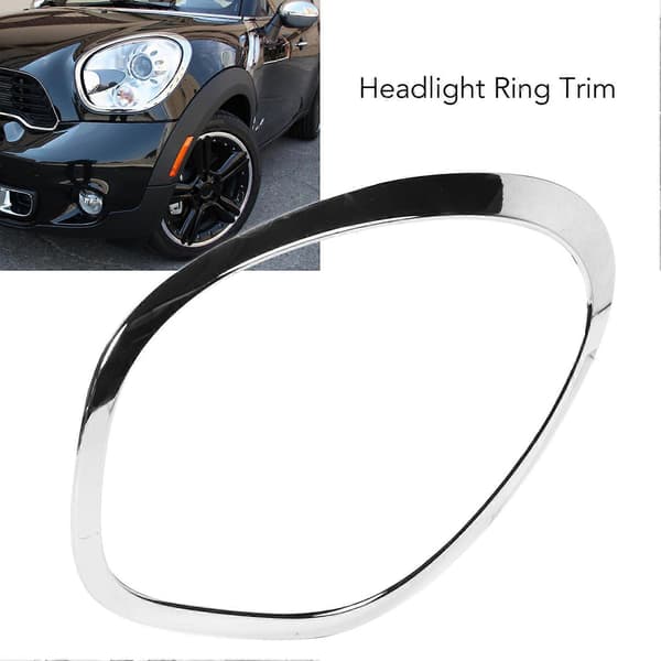 2 stk. Forlygtering Trim Bezel ABS Krom Venstre Højre Ridsefast Udskiftning til Cooper R60 Countryman