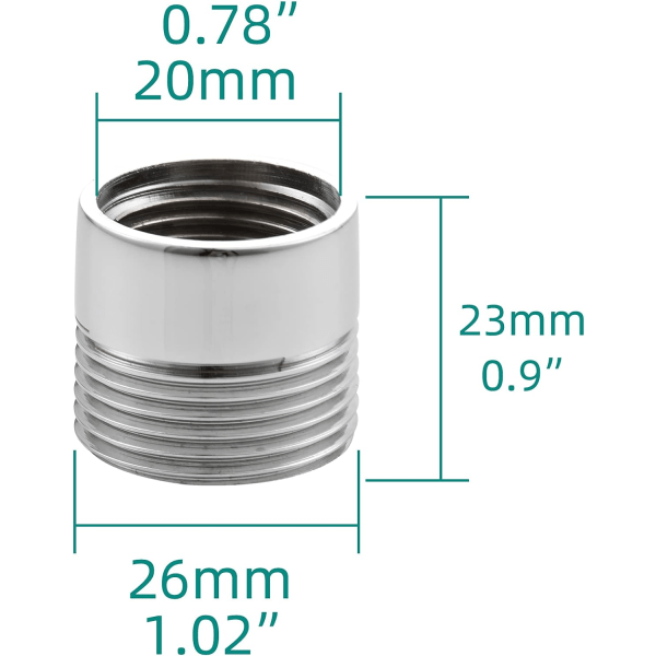 Messing hageslangekobling - 1/2\" IG til 3/4\" AG gjengeadapter -