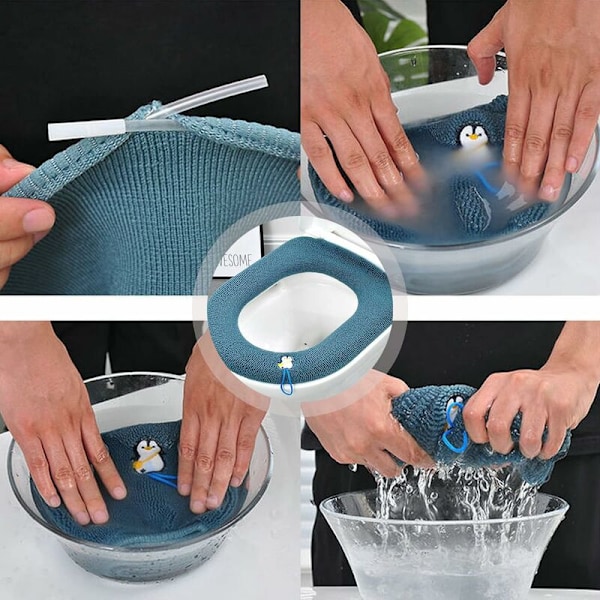 Set med 4 Toalettlock, Toalettlock, (4 Färger) Tvät