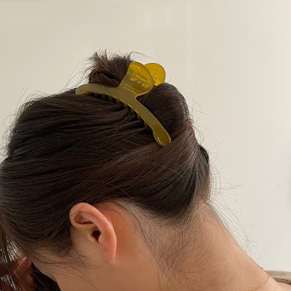 ##/Minimalistisk Linje Genomskinlig Klämma - Grön, Delikat Design, Premiu##/
