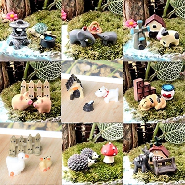 3 st/set Anime Figurin Hög Simulering Dekorativa Mini Actionfigurer DIY Tillbehör för Trädgård 10