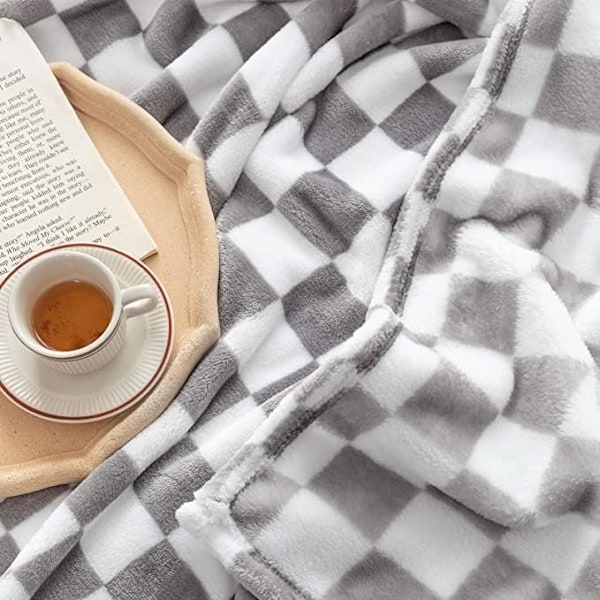 ##/Grå Mjuk Filt Flanell Soffa Filt Mjuk (70x100 cm)##/