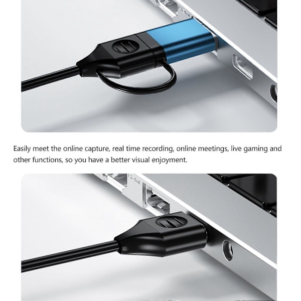 4K Audio Video Capture Card USB3.0 HD Multimedia Interface til USB C Video Capture Adapter for Gaming Live Streaming Z29C