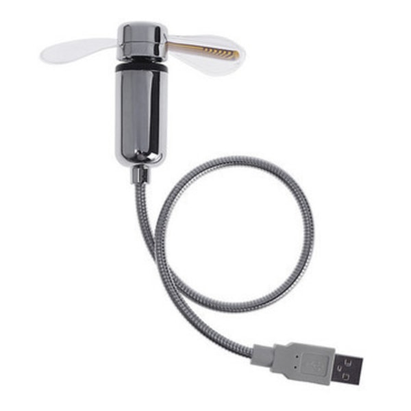 Mini Fleksibel USB-vifte 1 stk. Ladevifte med LED for PC Bærbar PC-lader