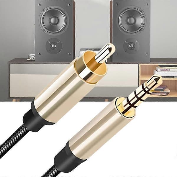 1/2m RCA til AUX 3.5mm Jack Koaksial Lydstik Kabel til Xiao-mi 1/2 TV 2M