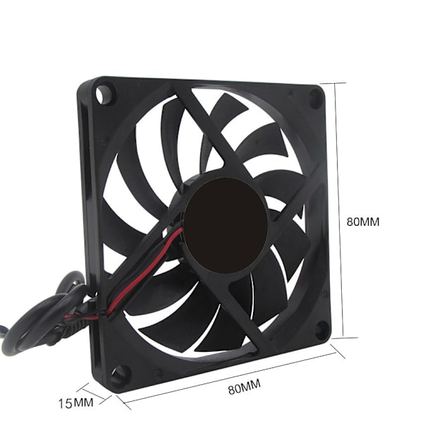 1 stk. 5V 0,25A 80mm 80x10mm 8cm DC børsteløs USB-tilslutning til PC-køleventilator