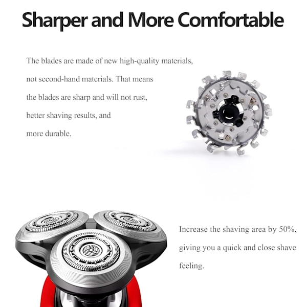 1 Förpackning Ny Uppgradering RQ12 Ersättningshuvud, För Philips Norelco s90