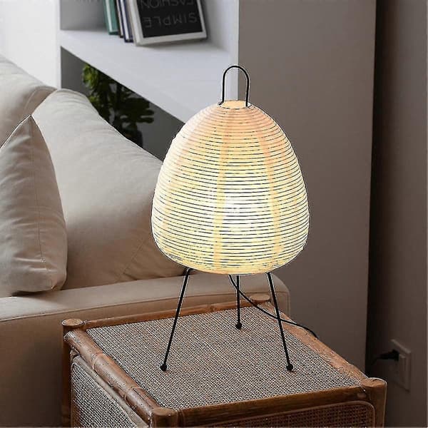 Japansk rispapperslykta LED Bordslampa Vardagsrum Sovrum Sängbord Studierum Hotell Hemvist Stativ F