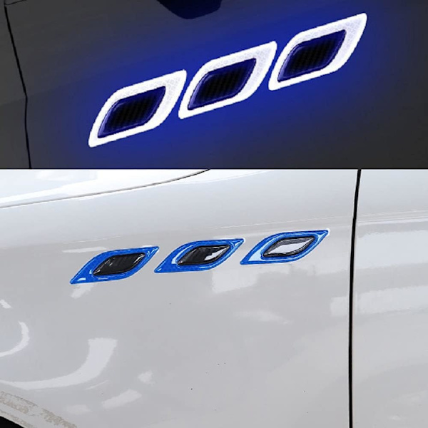 Blå - Bil Dekoration Stickers, Reflekterende Sikkerhedsmærke