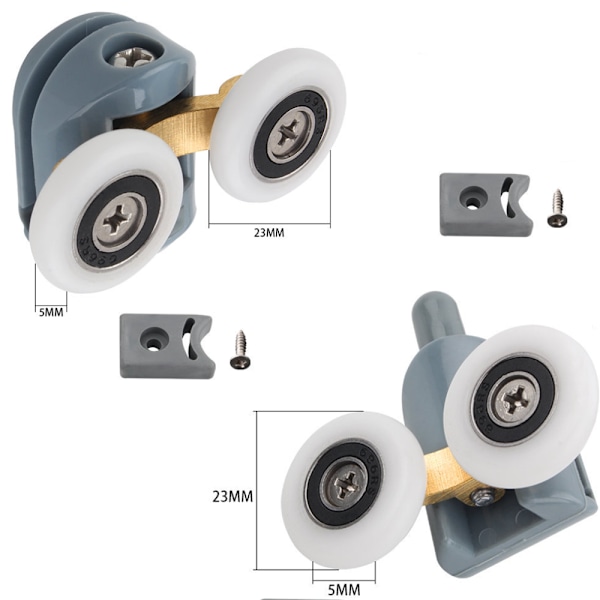 ##/8 stk justerbare ruller Dobbeltrulle Svingbar rulle/løpere/talje##/