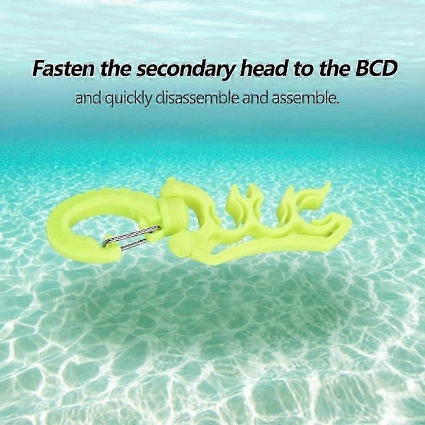 Dykkerslange, 2 farver dykkerslangeholder med dobbelt BCD plastikclips scuba slangeregulator dykker Ac