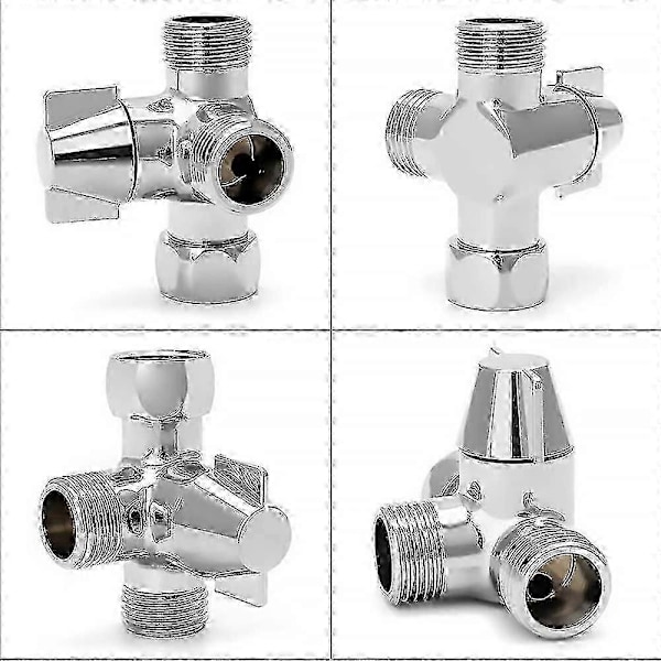 3-veis dusjventil G1/2i, 3-veis ventilbryter for multifunksjonell dusjvannseparatoradapter, dusjtillbehør