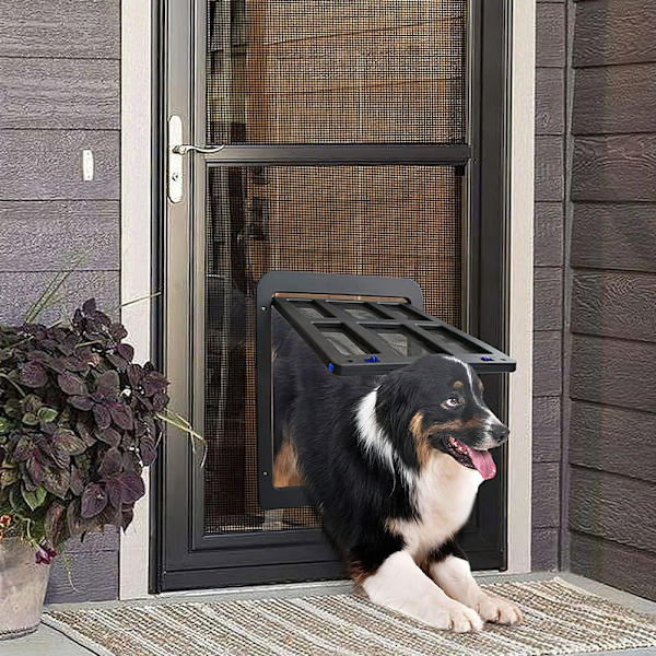 Hundsdörr i Nät, Hundekatt Dörr Låsbar Hunddörr för Katter Hundar Mo