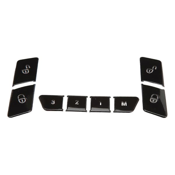 12 stk. Bilvindusknapp Trim Blank Svart Strømvindusbryter Deksel Erstatning For Benz A B C E GLK GLE ML GL G Klasse