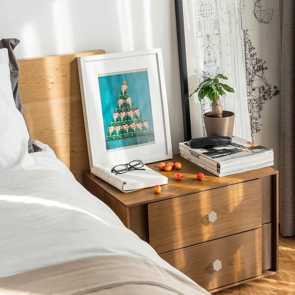 6 stk. Solide Messing Skapsknapper, Sekskantet Messing Skap Skuffe