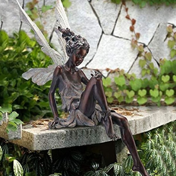 Havestatue, Dekorativ Statuette, Fairy Statue, Fairy Garden St