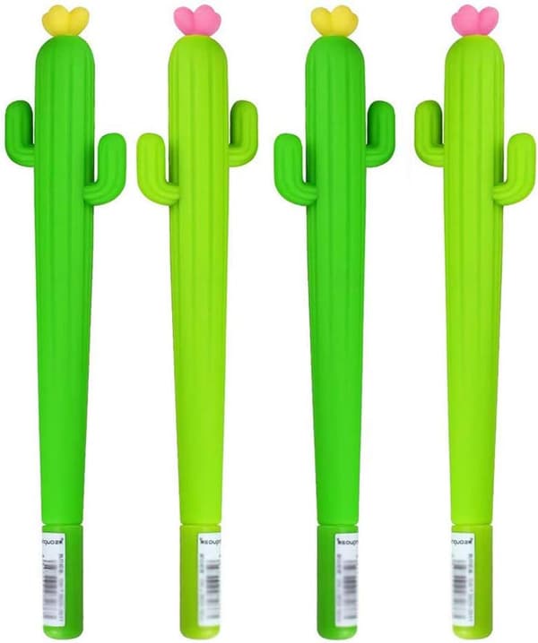 4 kpl Kaktusmuotoisia Neutraaleja Kynä Cute Rollerball Kynä 0.5mm Tyylissä