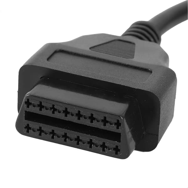 16PIN till 16PIN OBD2 Förlängningskabel Vinkeladapter Diagnostikverktyg för Bil 0.3m/1ft Anslutningssladd