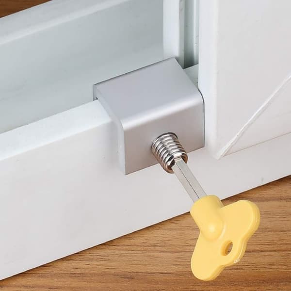 Vindue Låse, 8 Pak Aluminium Skydevindues Låse, Justerbar Ramme Sikkerhedslås