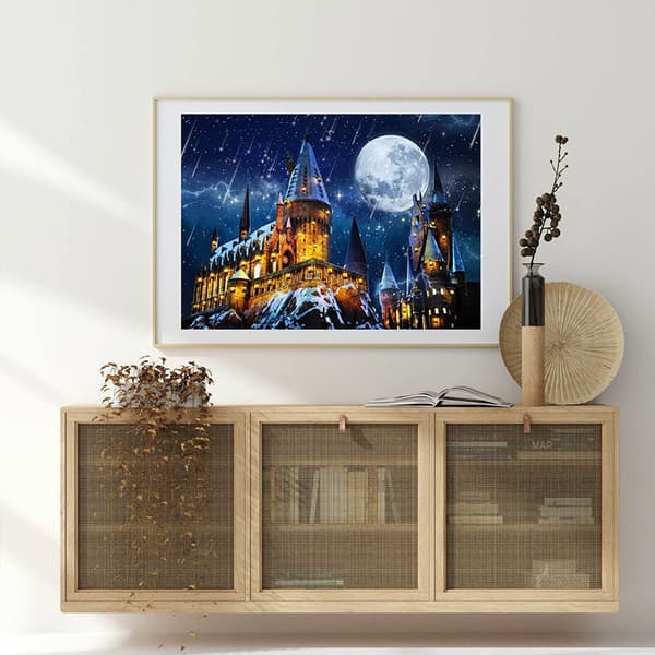 ##/Diamantmålning för barn 30x40cm 5D - Under månen##/