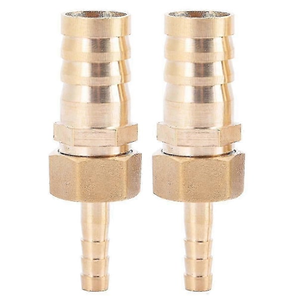 Mässingskoppling Slangnippel Reduceringsplugg Anslutning (2st, 6mm-16mm)