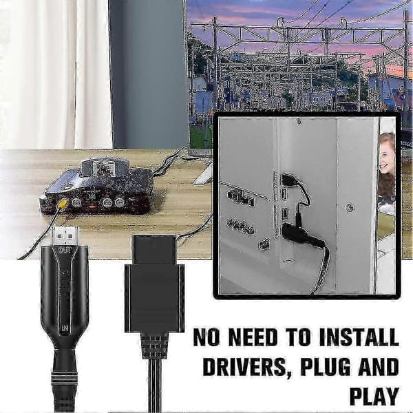 HD1080P N64 til HDMI-kompatibel konverter HD Link-kabel for N64 SNES
