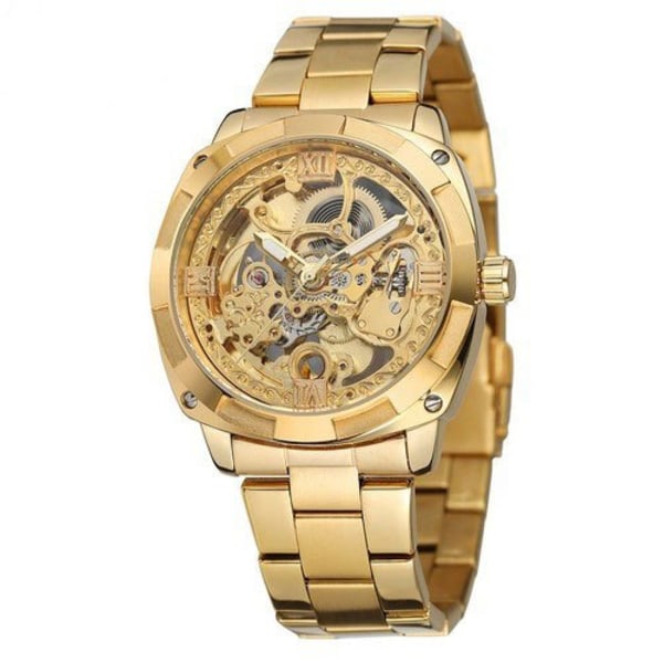 ##/Herrar Automatisk Självdragande Mekanisk Armbandsur med Rostfritt Stål Armband##/