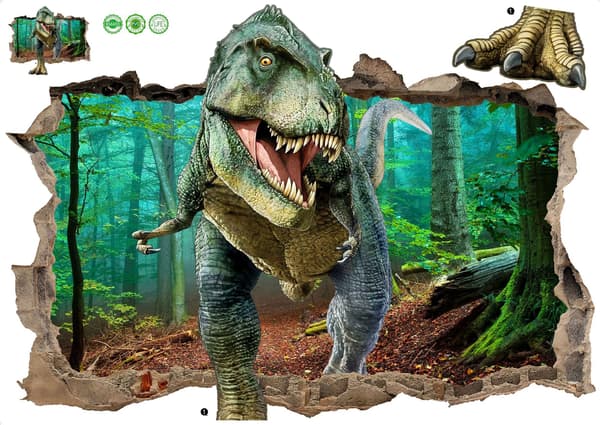Skov Dinosaur Vægmærker 3D Dyrelook Vægmærker til B