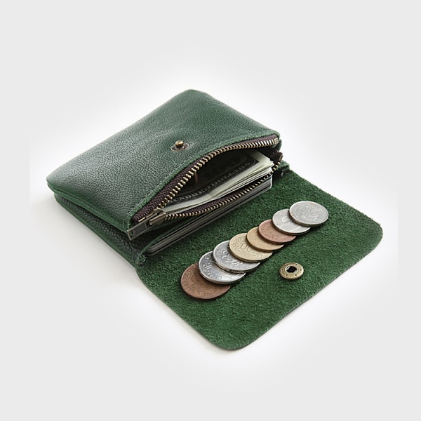 ##/Mini Plånbok Liten Plånbok Äkta Läder (11 x 8 x 1cm BxHxT##/