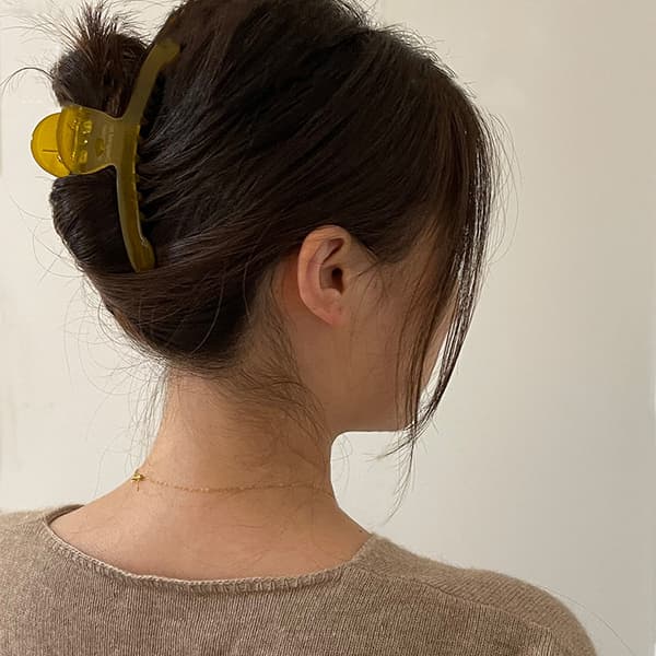 ##/Minimalistisk Linje Genomskinlig Klämma - Grön, Delikat Design, Premiu##/