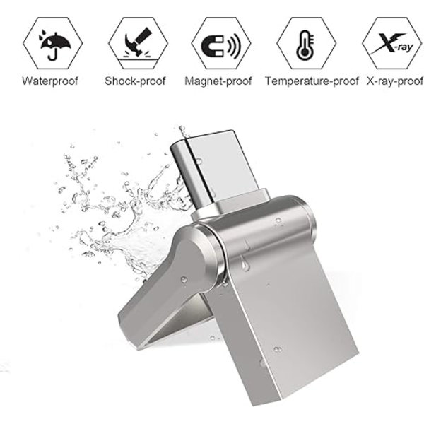 32 Gt Mini USB 3.0 Type C Kaksois-USB-muistitikku, OTG Nopea W