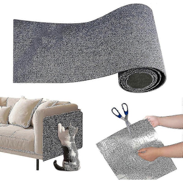 Selvklæbende kradsemåtte til katte, kradsemåtte til katte, kradsebræt til katte, kradsemåtte til katte til beskyttelse af møbler, sofa