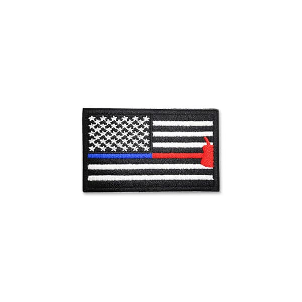 18 broderte stryke-på-merker med amerikansk flagg-design