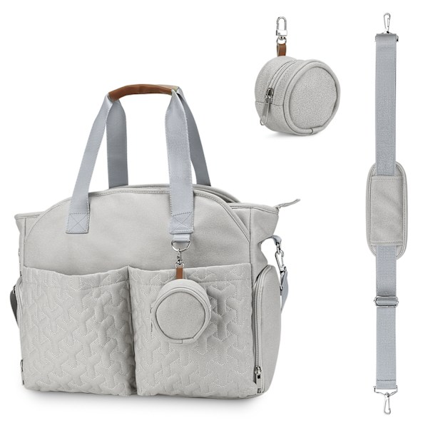 ##/Lysegrå babytaske brystpumpe taske##/