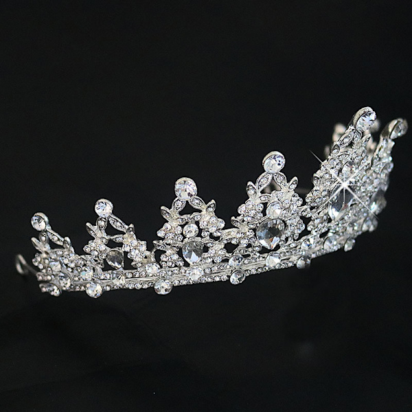 ##/Stykke Rhinestone Bryllupstiara Prinsesse Fest Tiara Sølv Brud Prom Bryllup Fest Fødselsdag Tiara##/