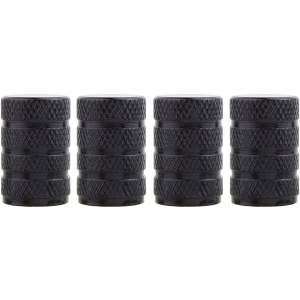 4pcs Black Round Tire Valve Stem Caps Valve Stem Caps for Dust C