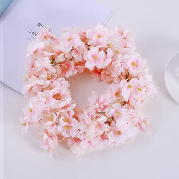 2 Pak Kunstig Silke Kirsebærblomst Hængende Vine Garland til W