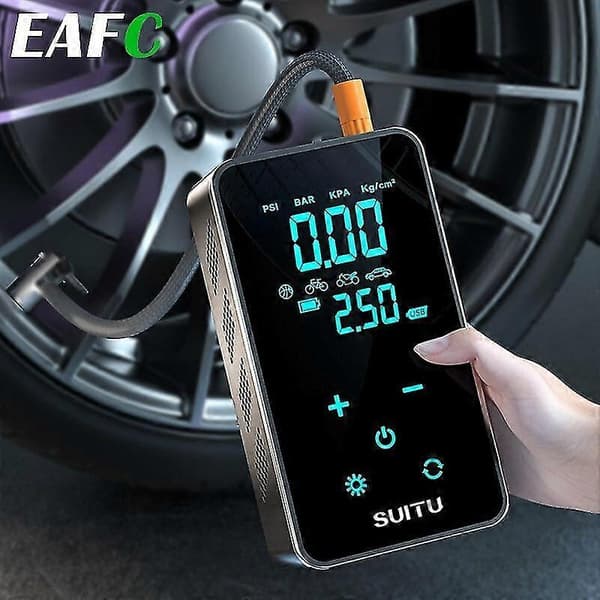 Portabel Elektrisk Bil Luftpump Mini Däck Uppblåsbar Pump Inflator Luftkompressorpump för Bil Moto