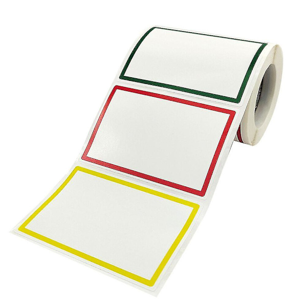 Rull med selvklebende DIY-navnelapper, blanke klassifiseringsmerker