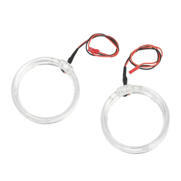 2 stk. Bil LED Lys Guide Angel Eyes Halo Ring Forlygte Lampe Kørelys 9?36V til Køretøj Rød