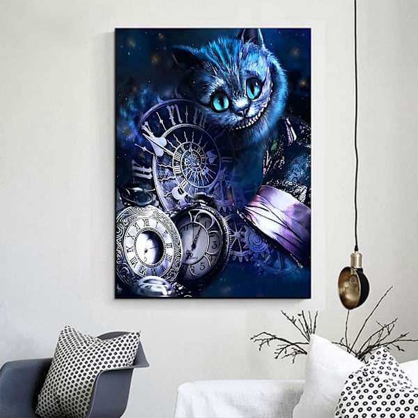 ##/30*40cm, 5D timanttimaalaussetti, kiero kissa##/