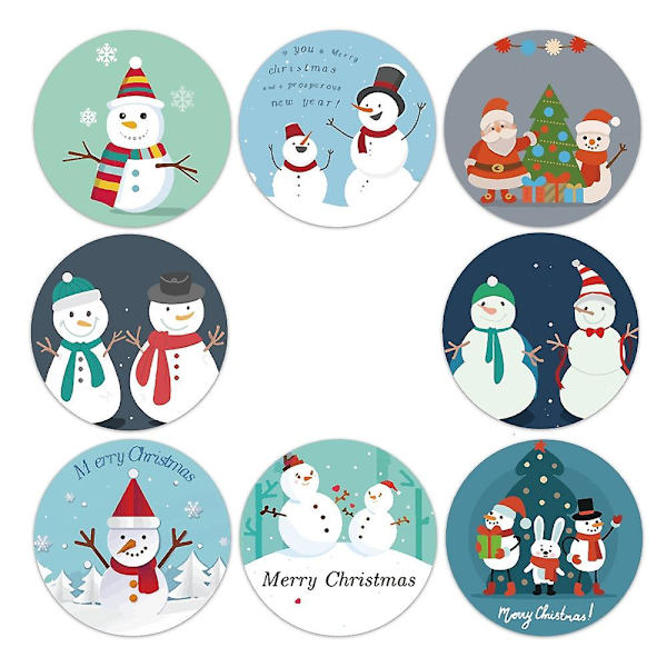 🎄 Julemærker til gaveindpakning - Nyttårsdekoration, lykønskningskort, slikposer - Stickersqy1652-100stk 🎄
